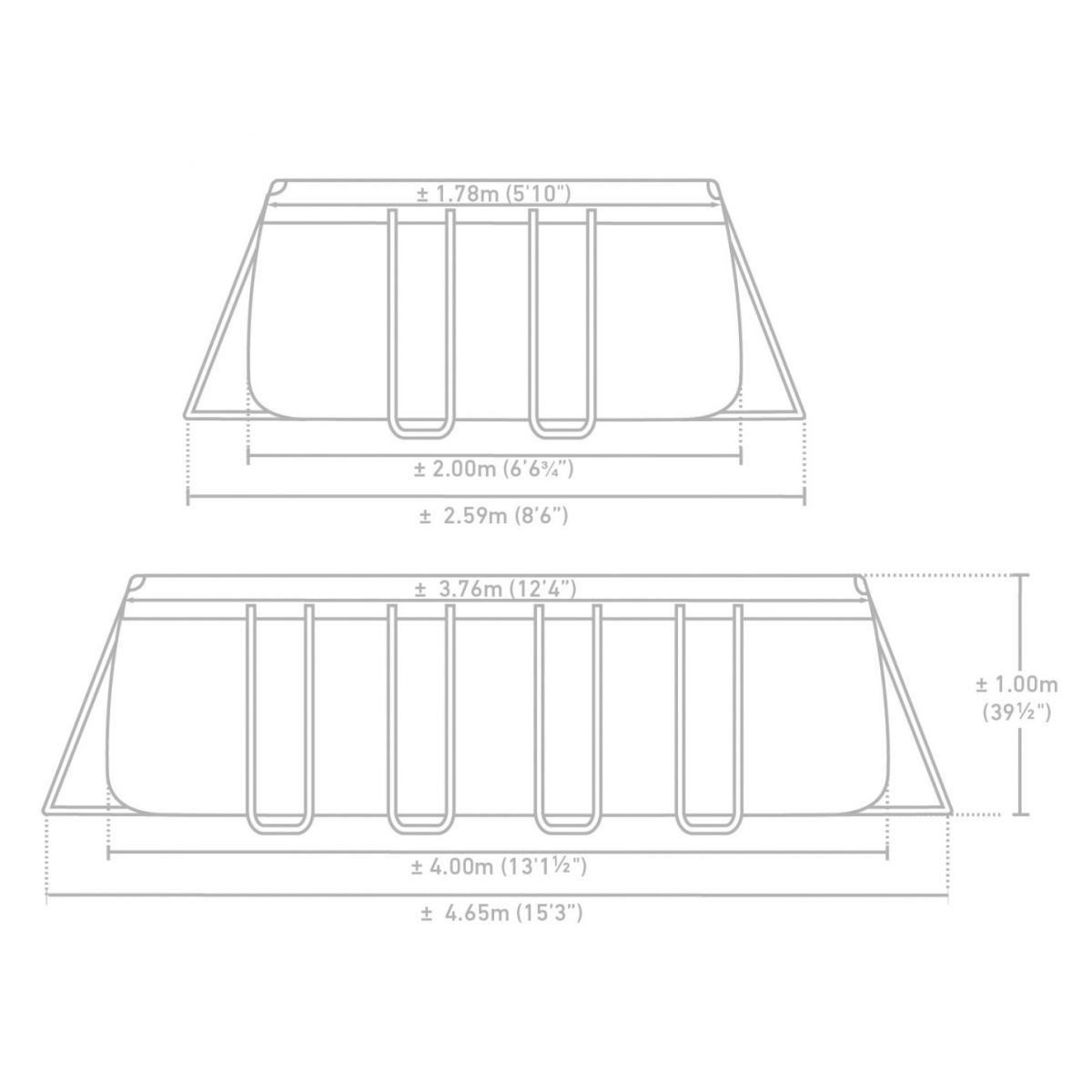 Бассейн каркасный 400x200x100 см прямоугольный с аксессуарами INTEX 26788NP Бассейн каркасный 400x200x100 см прямоугольный с аксессуарами INTEX 26788NP