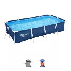 Бассейн каркасный 400x211x81 см с фильтром-насосом для дачи BESTWAY 56424