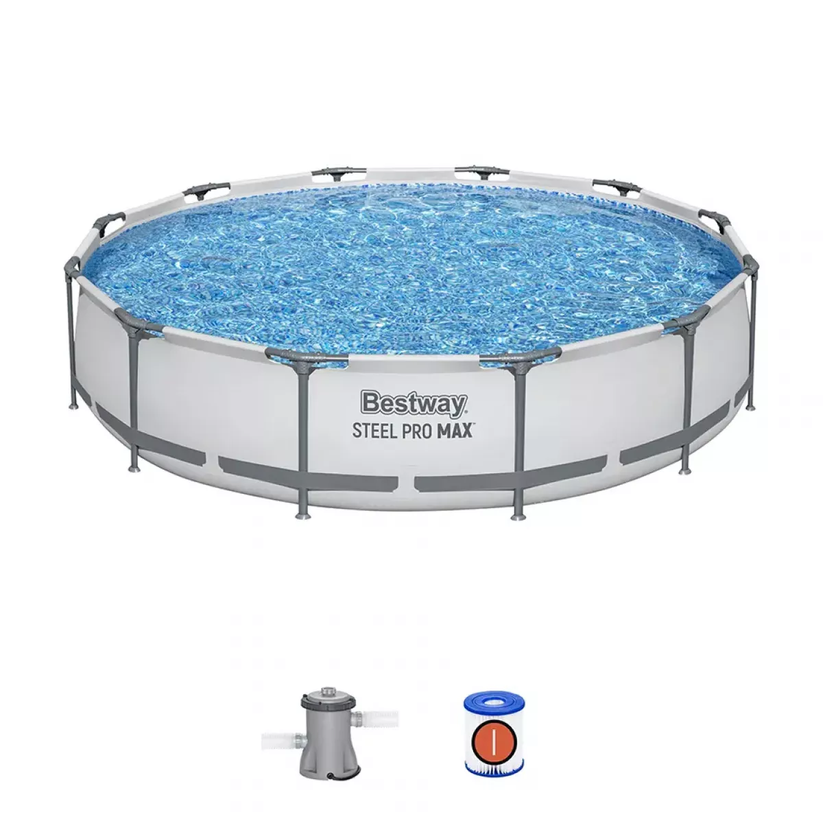 Бассейн каркасный 366x76 см круглый с фильтром-насосом BESTWAY 56416 Бассейн каркасный 366x76 см круглый с фильтром-насосом BESTWAY 56416